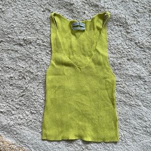 Lime green sweater tank